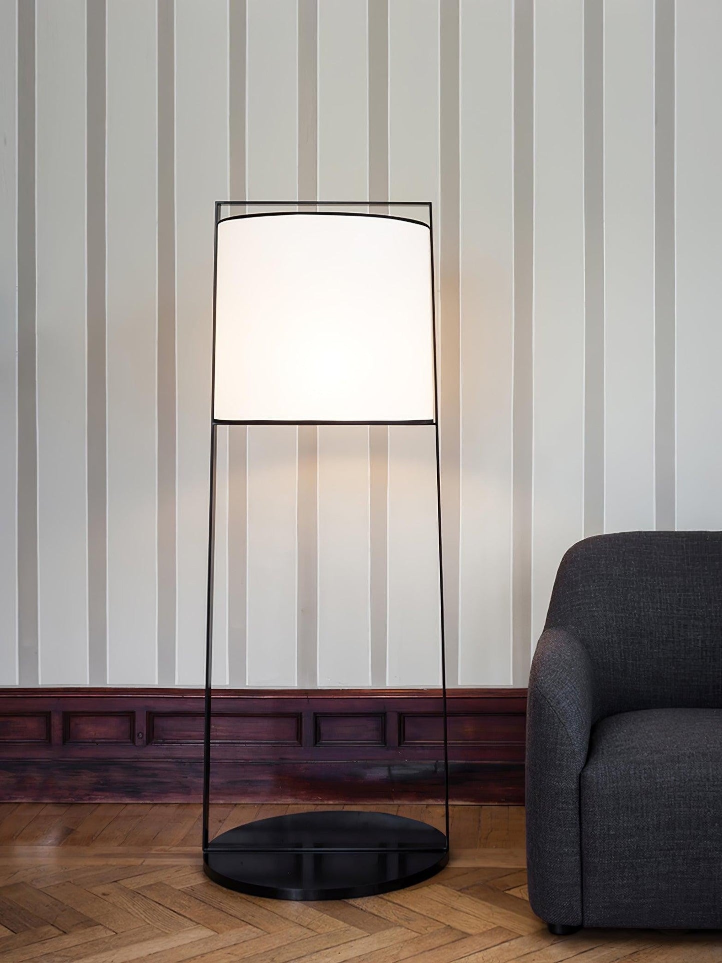 Urban Silhouette Fabric Floor Lamp