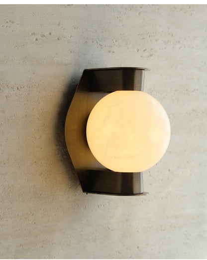 Alabaster Orb Wall Sconce