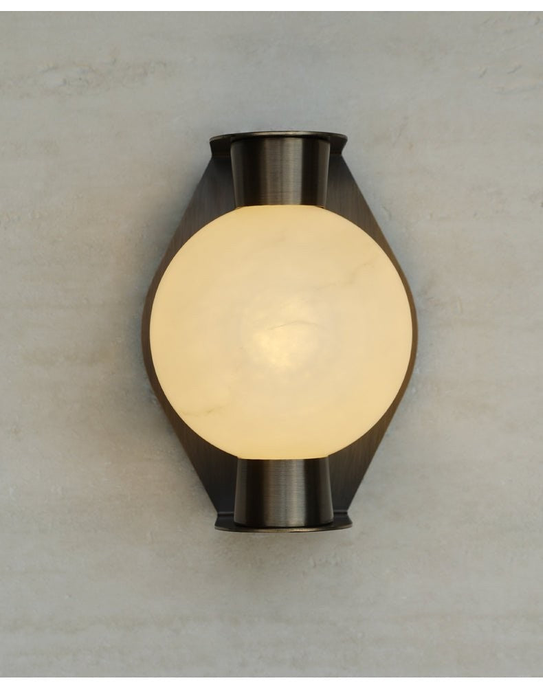Alabaster Orb Wall Sconce