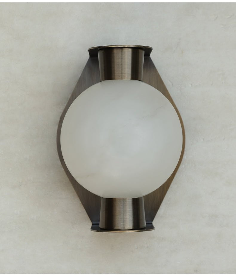 Alabaster Orb Wall Sconce