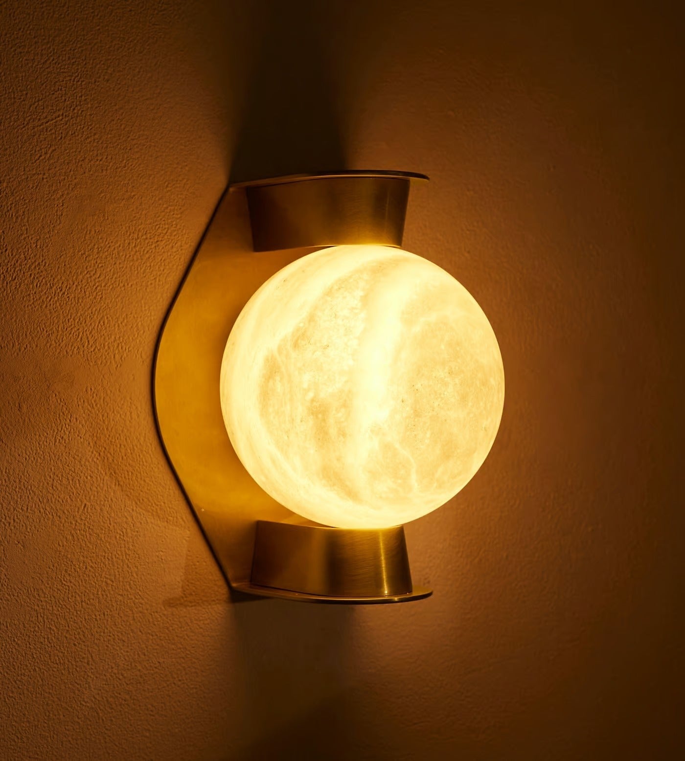 Alabaster Orb Wall Sconce