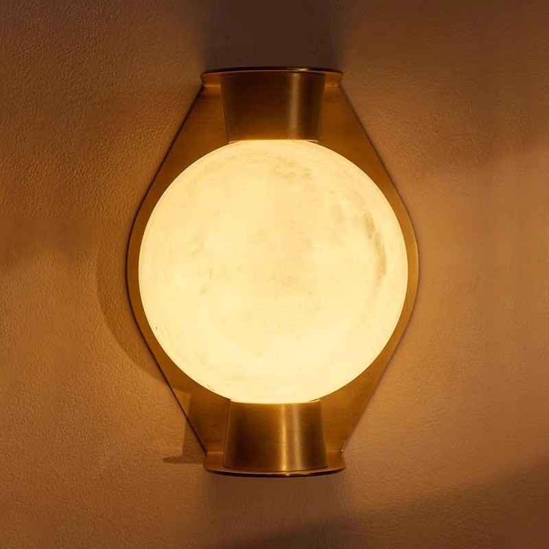 Alabaster Orb Wall Sconce