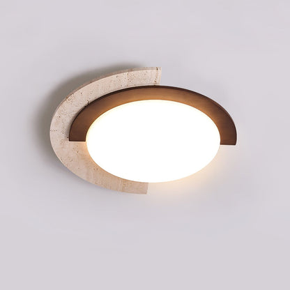 Alaric Travertine LED Ceiling Lamp