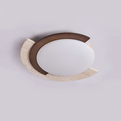Alaric Travertine LED Ceiling Lamp