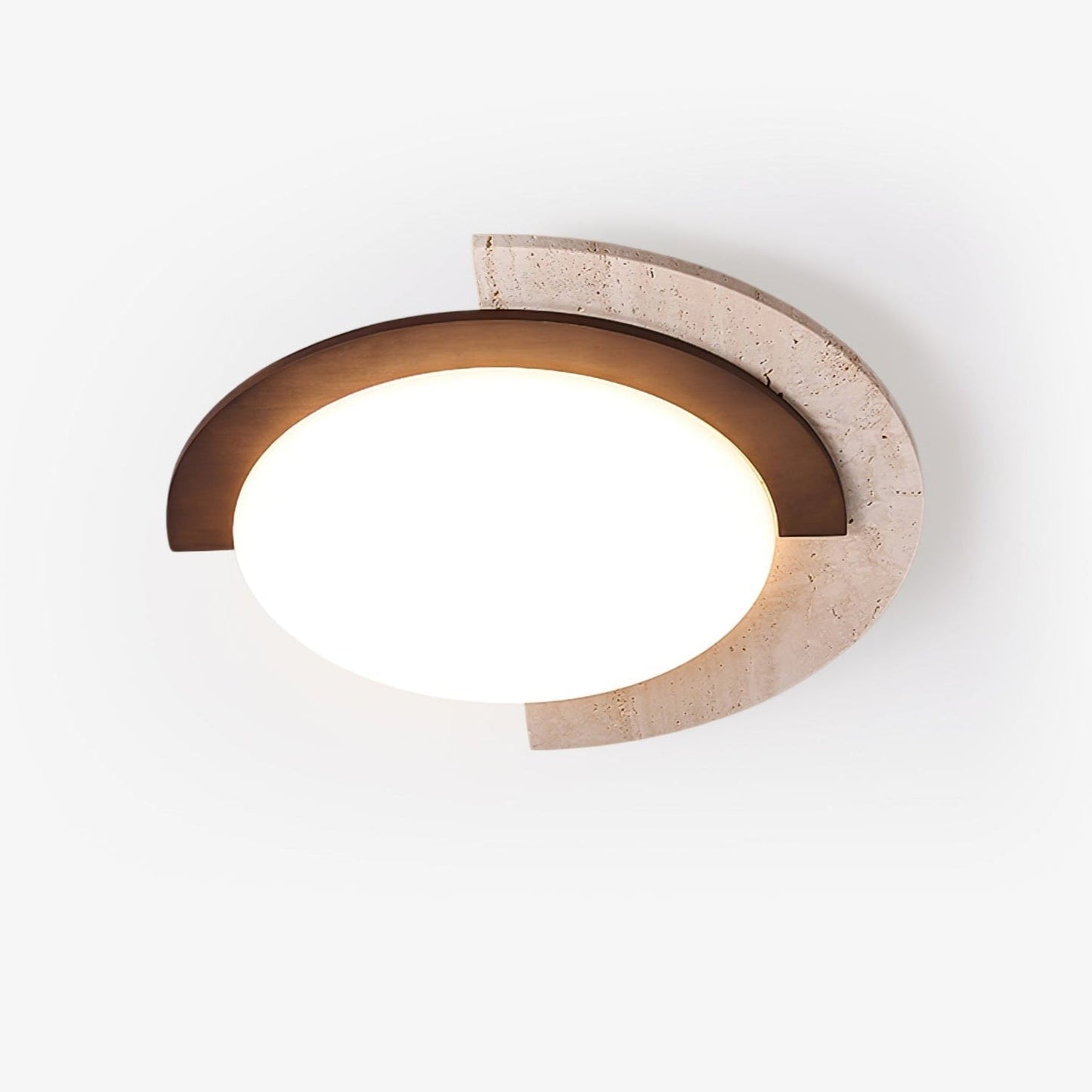 Alaric Travertine LED Ceiling Lamp