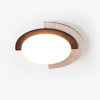 Alaric Travertine LED Ceiling Lamp