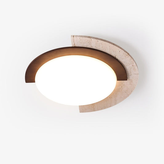 Alaric Travertine LED Ceiling Lamp