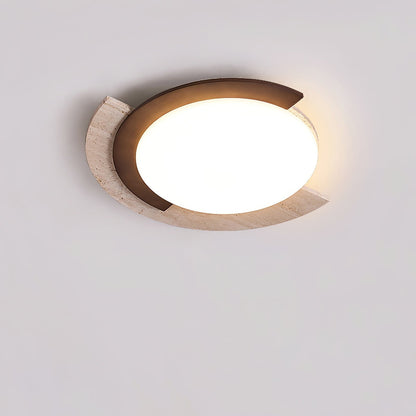 Alaric Travertine LED Ceiling Lamp