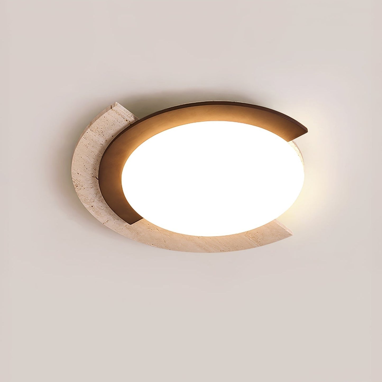 Alaric Travertine LED Ceiling Lamp