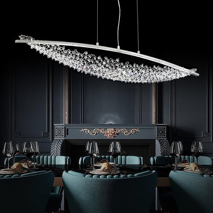 Amaca Crystal Net LED Linear Pendant