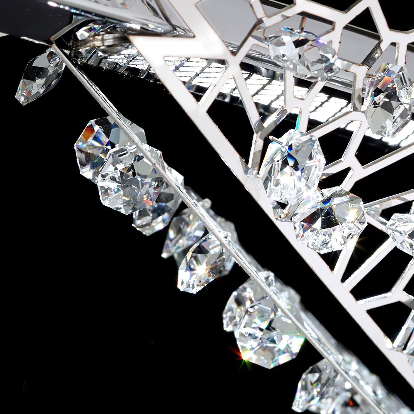 Amaca Crystal Net LED Linear Pendant