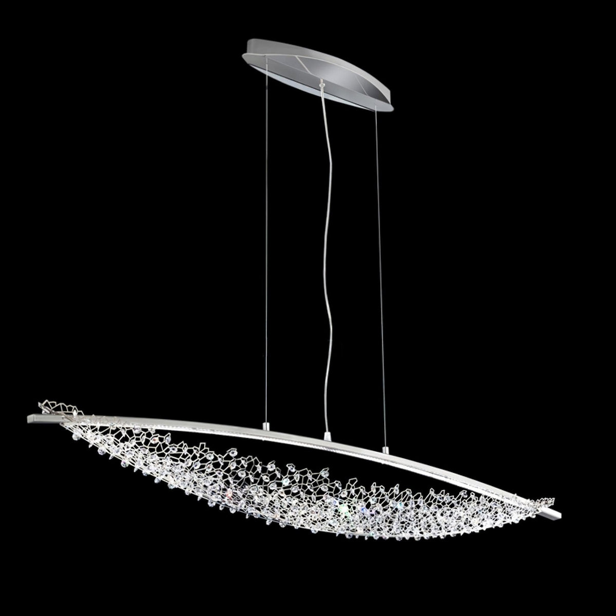 Amaca Crystal Net LED Linear Pendant