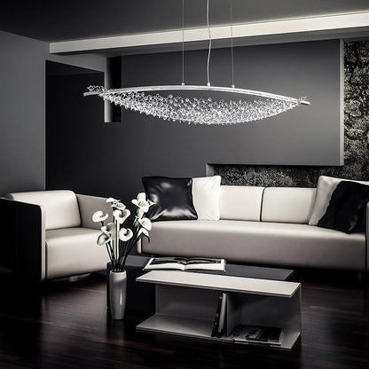 Amaca Crystal Net LED Linear Pendant