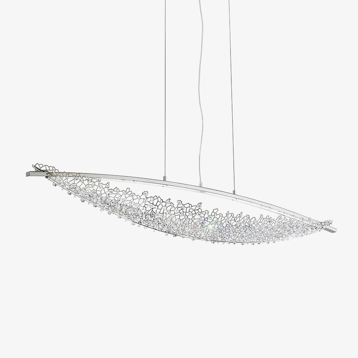 Amaca Crystal Net LED Linear Pendant