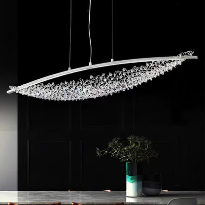 Amaca Crystal Net LED Linear Pendant