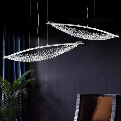 Amaca Crystal Net LED Linear Pendant