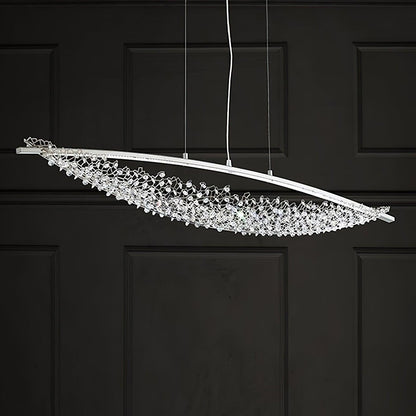 Amaca Crystal Net LED Linear Pendant