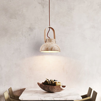 Aveline Natural Travertine Pendant Light