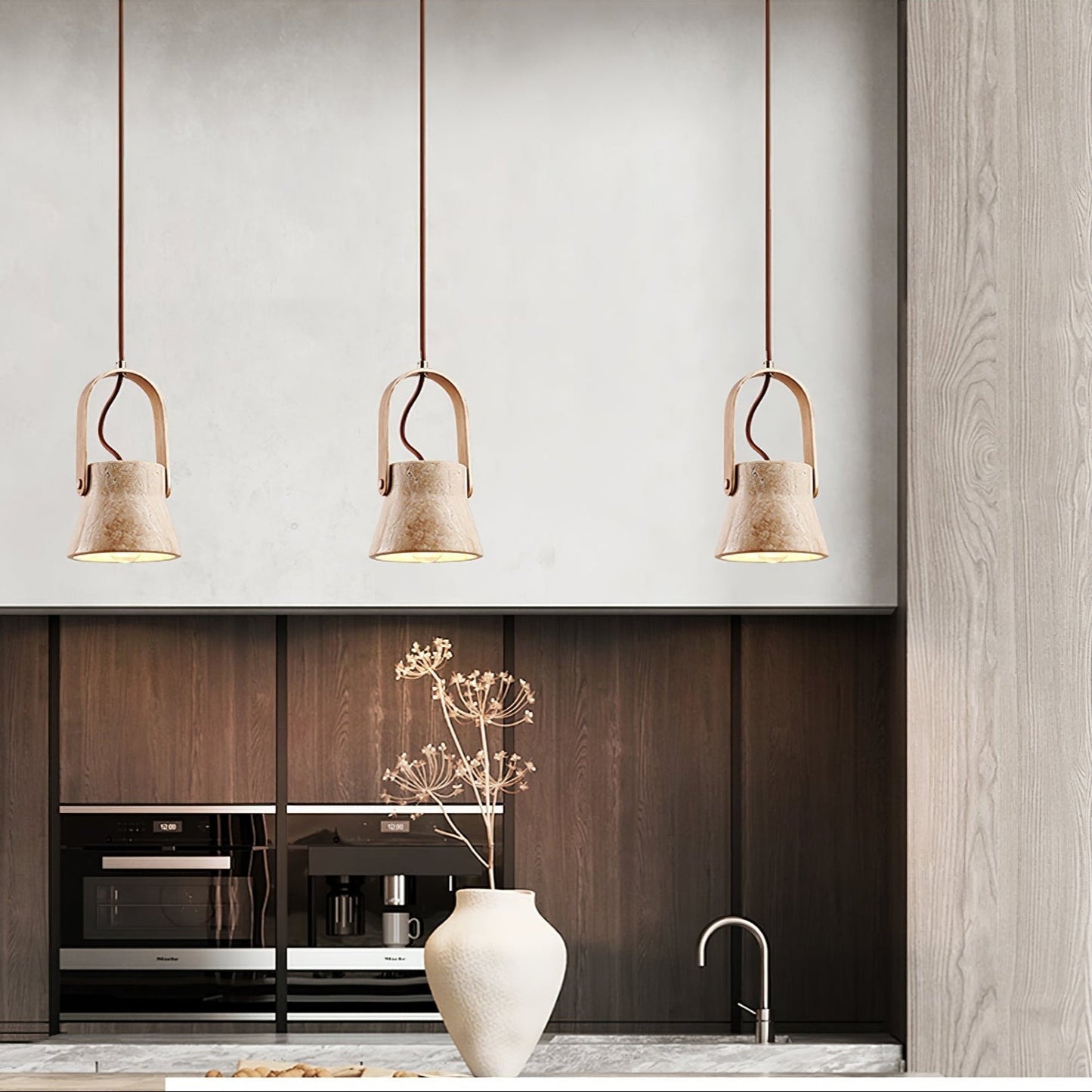 Aveline Natural Travertine Pendant Light