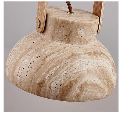 Aveline Natural Travertine Pendant Light