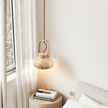 Aveline Natural Travertine Pendant Light