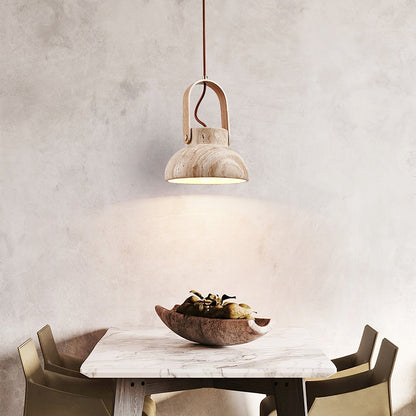 Aveline Natural Travertine Pendant Light