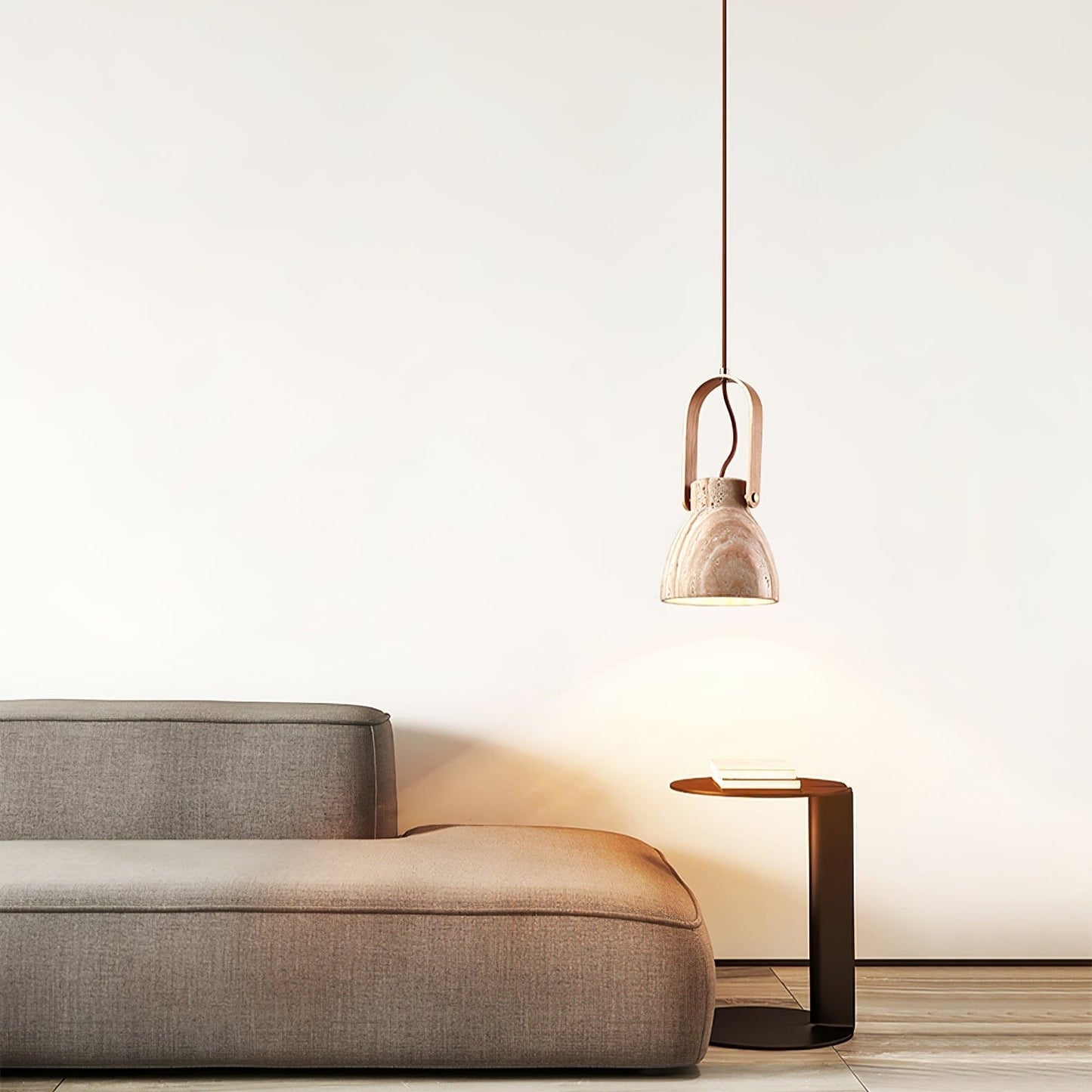 Aveline Natural Travertine Pendant Light