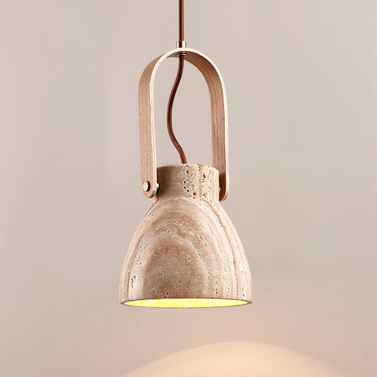 Aveline Natural Travertine Pendant Light