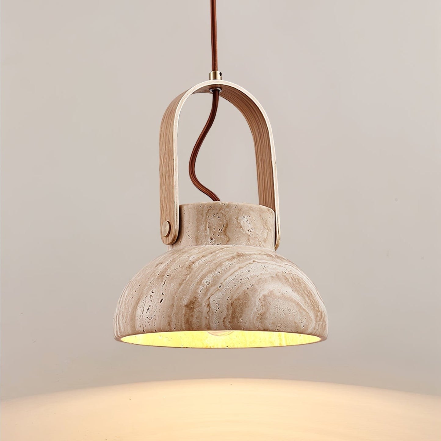 Aveline Natural Travertine Pendant Light