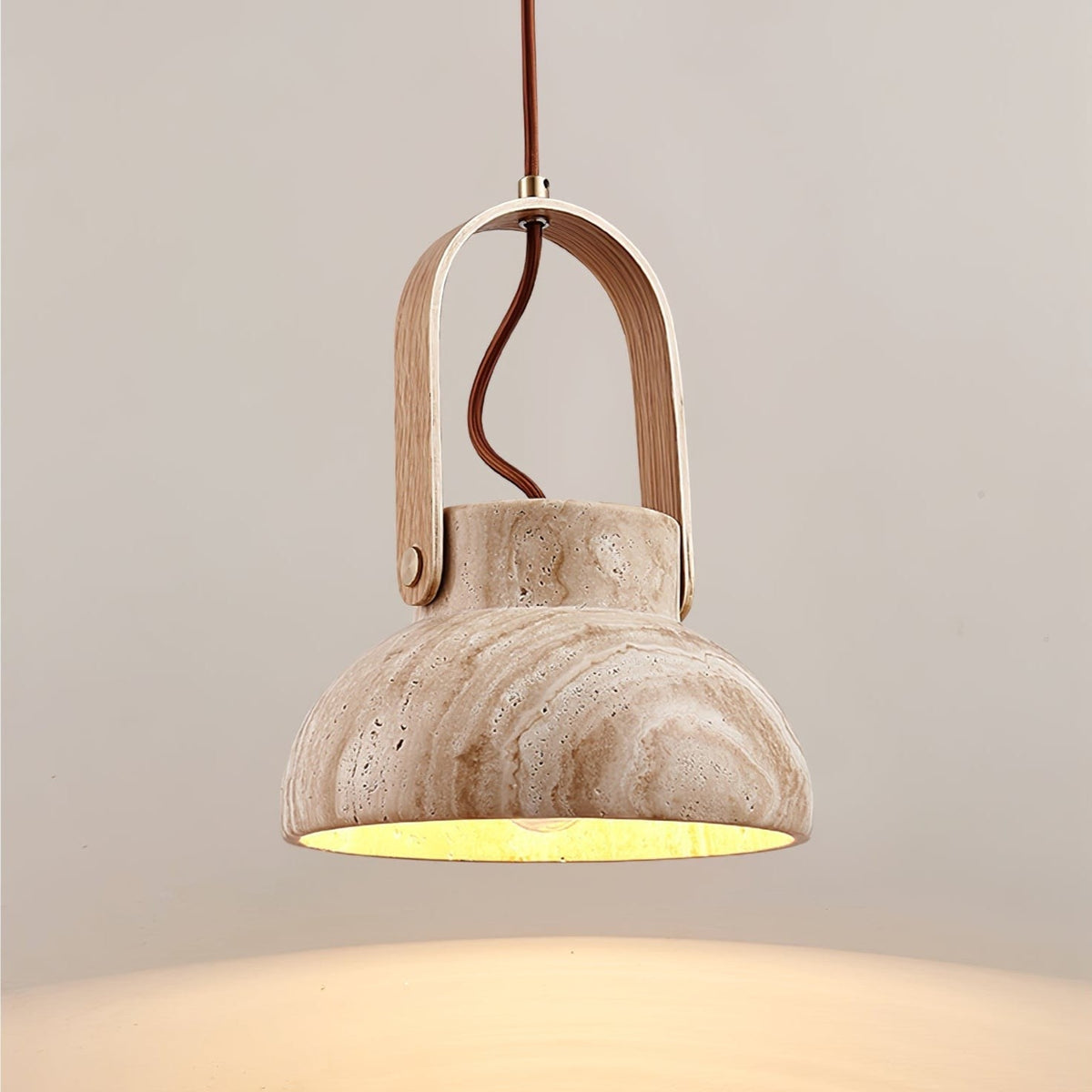 Aveline Natural Travertine Pendant Light