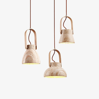 Aveline Natural Travertine Pendant Light