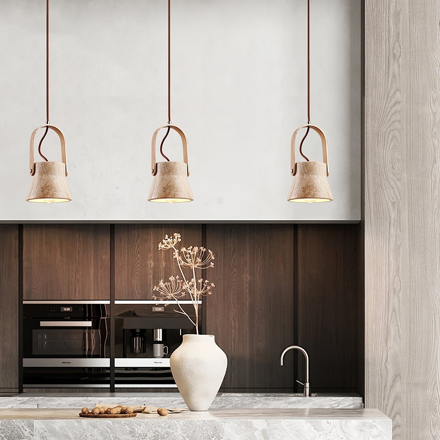 Aveline Natural Travertine Pendant Light