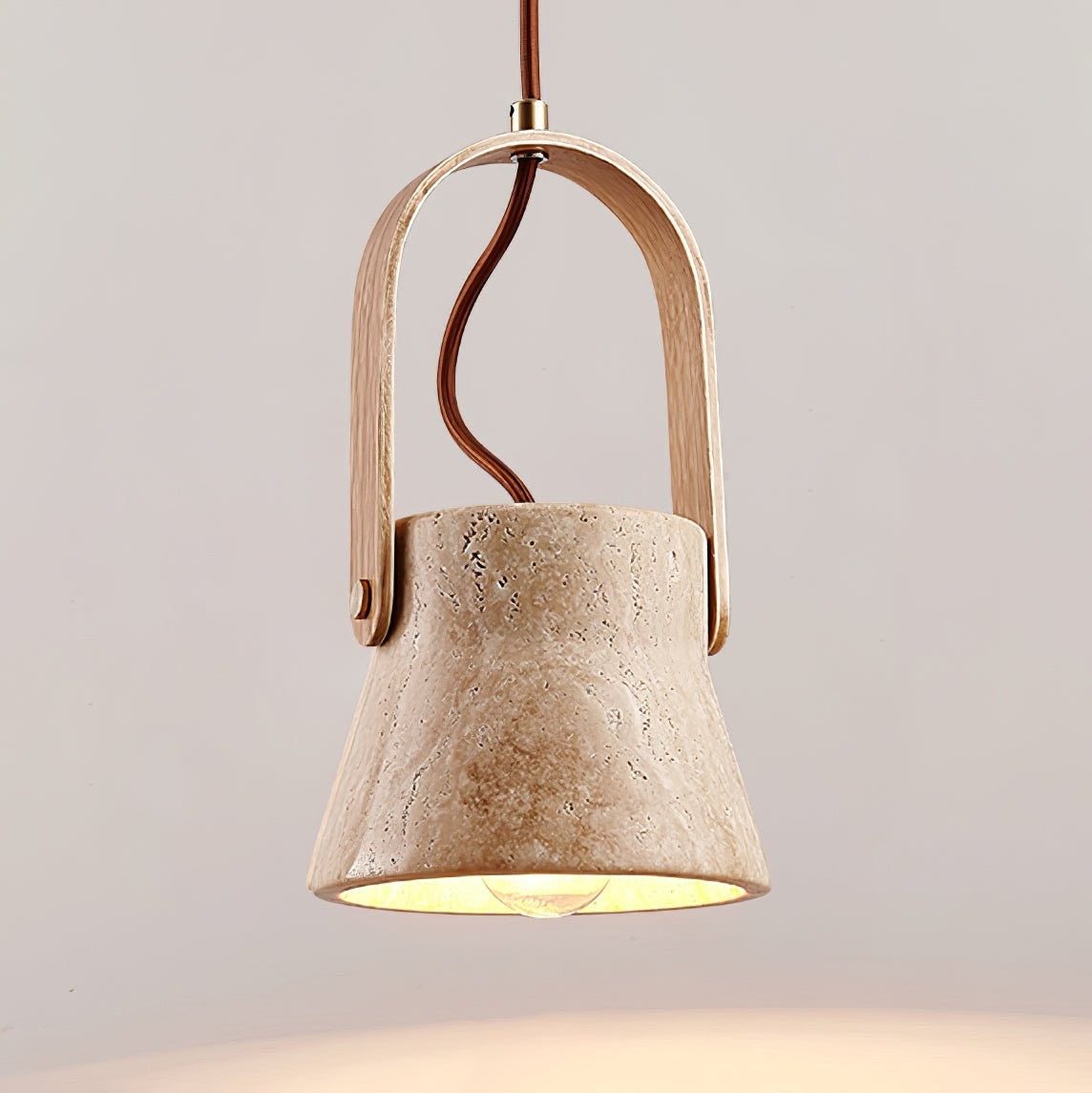 Aveline Natural Travertine Pendant Light