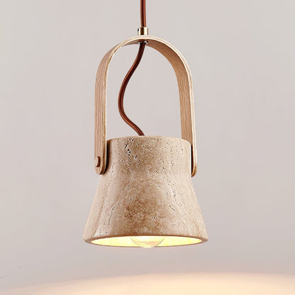 Aveline Natural Travertine Pendant Light