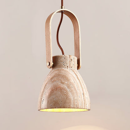 Aveline Natural Travertine Pendant Light
