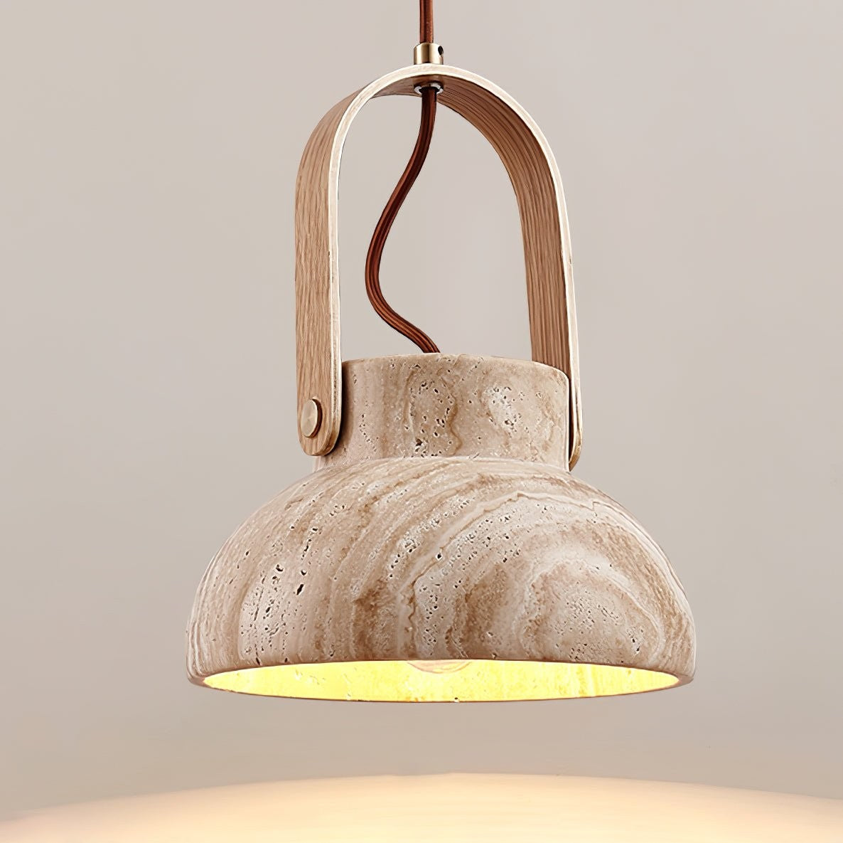 Aveline Natural Travertine Pendant Light