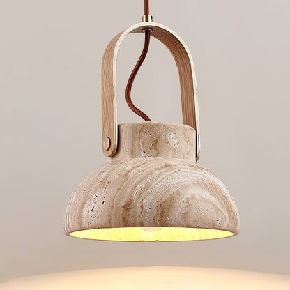 Aveline Natural Travertine Pendant Light