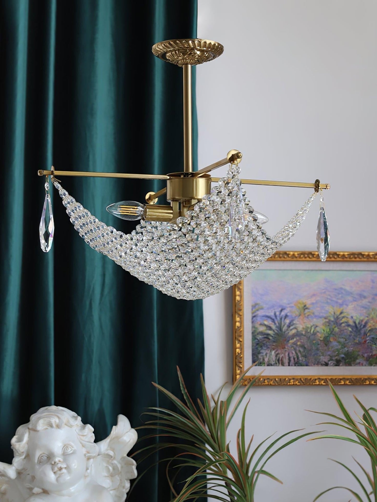 Corona Crystal Crown Chandelier