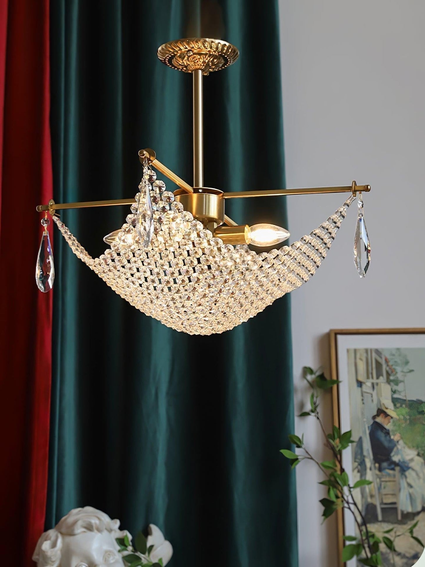 Corona Crystal Crown Chandelier