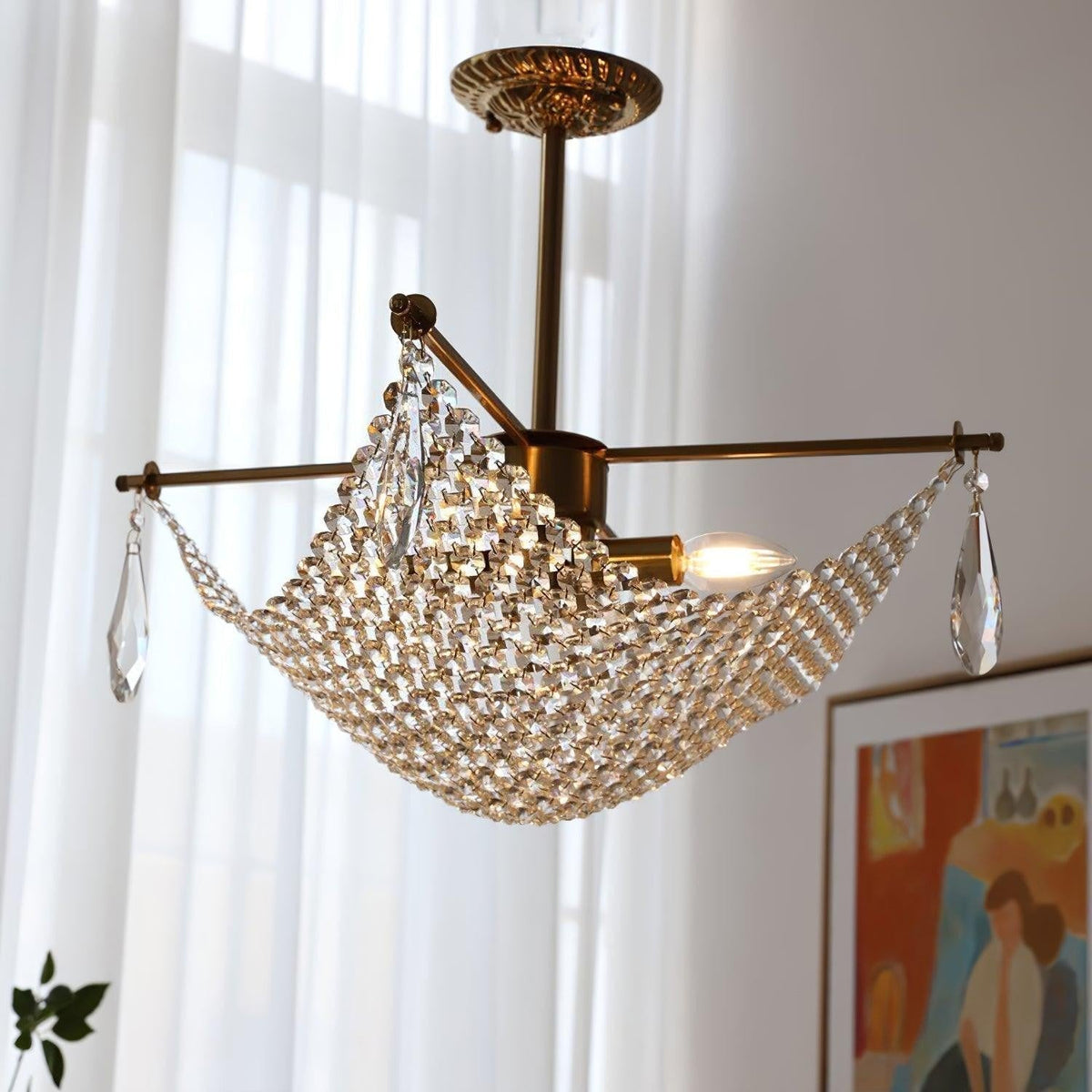 Corona Crystal Crown Chandelier