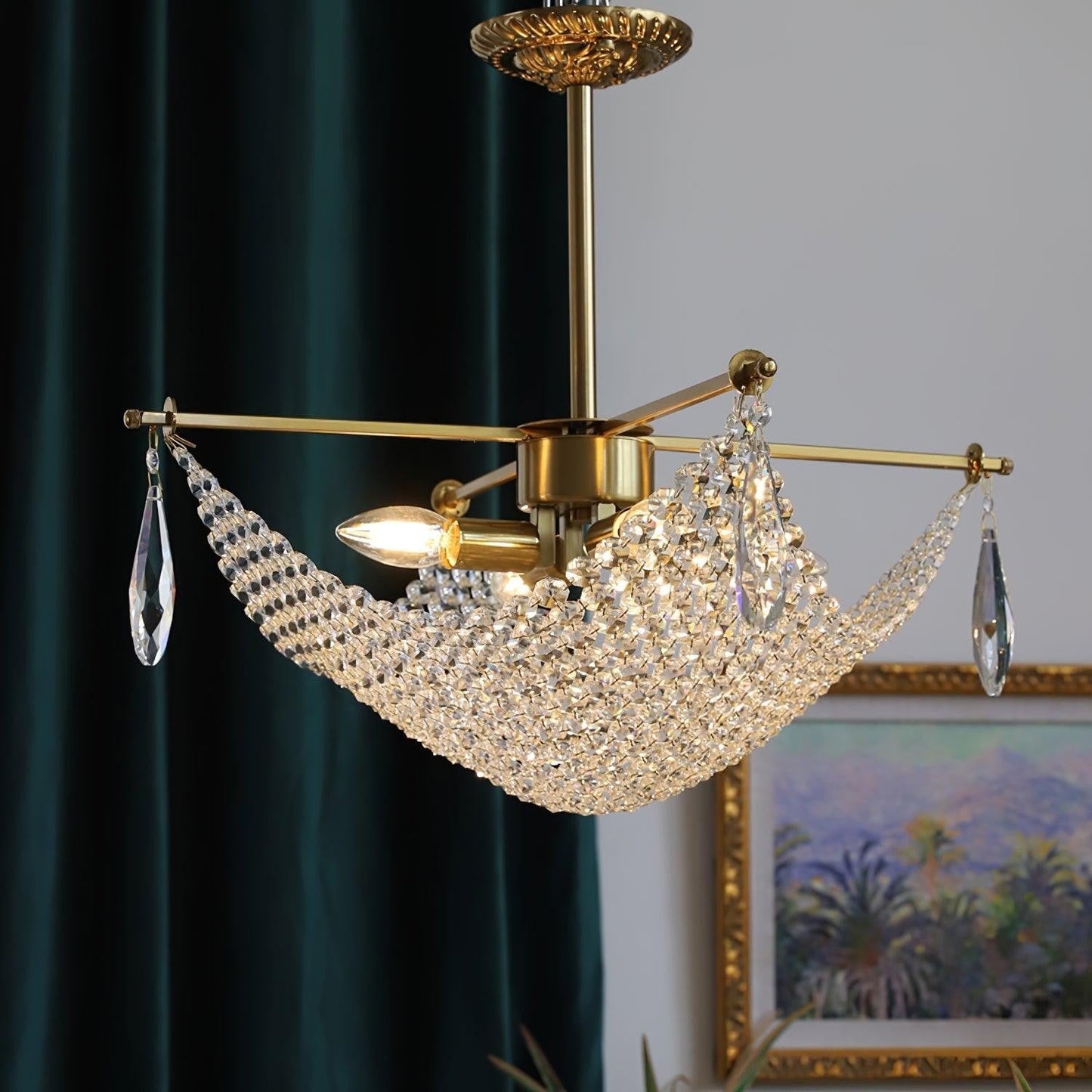 Corona Crystal Crown Chandelier