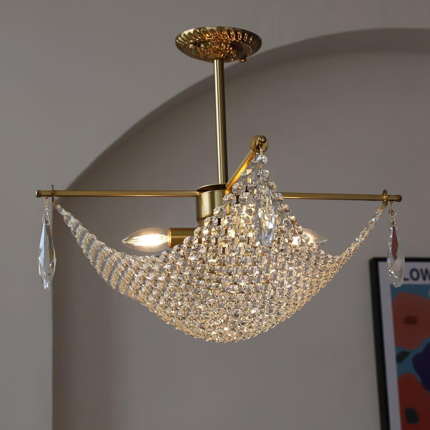 Corona Crystal Crown Chandelier