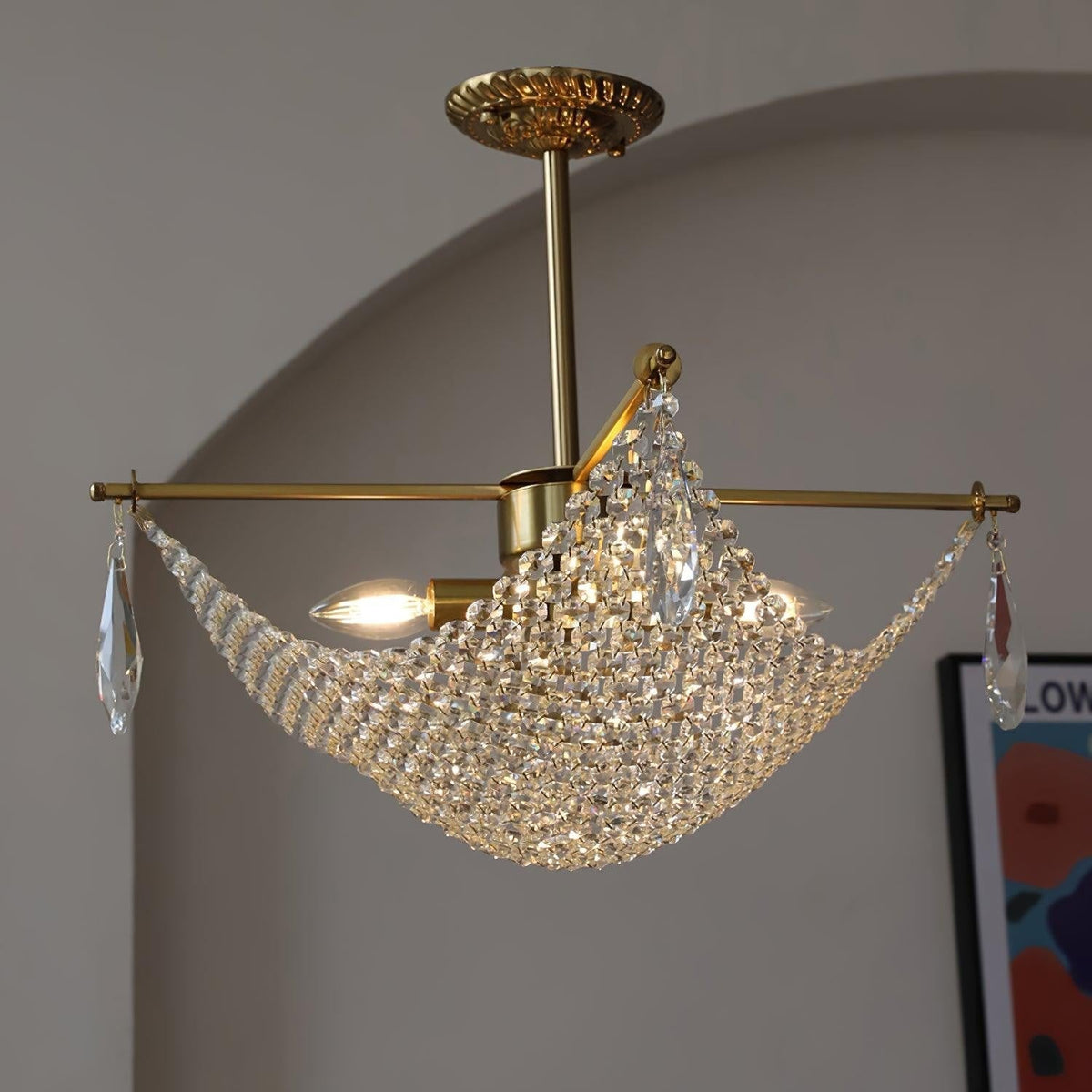 Corona Crystal Crown Chandelier