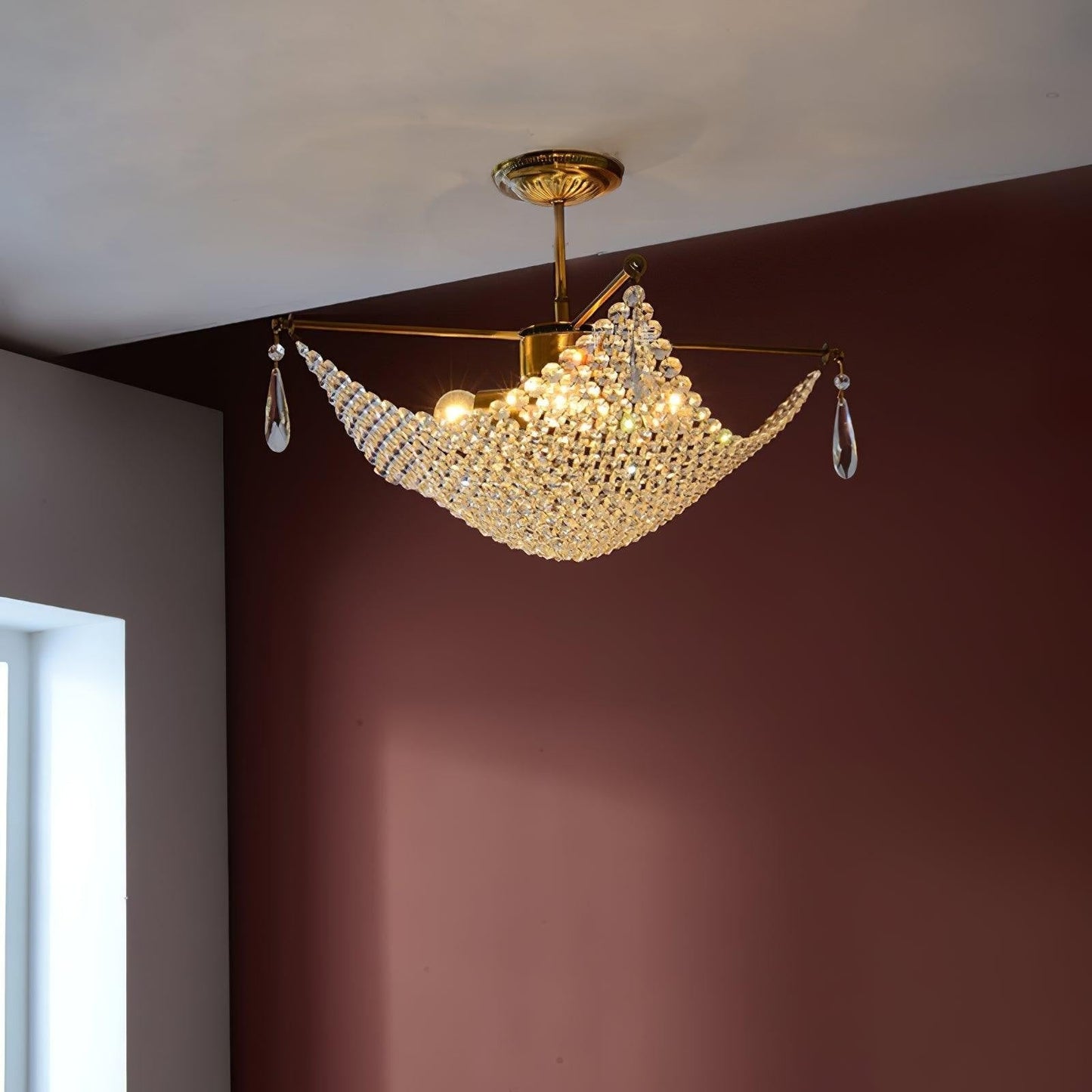 Corona Crystal Crown Chandelier