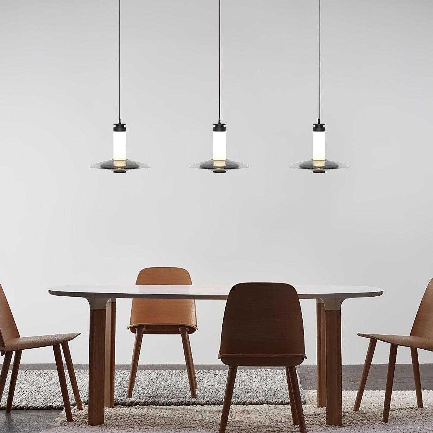 Float Frosted Glass Disc Pendant Lamp