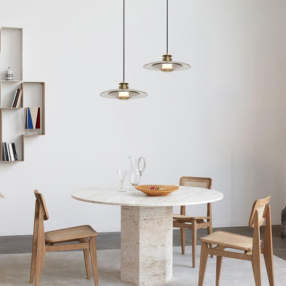 Float Frosted Glass Disc Pendant Lamp