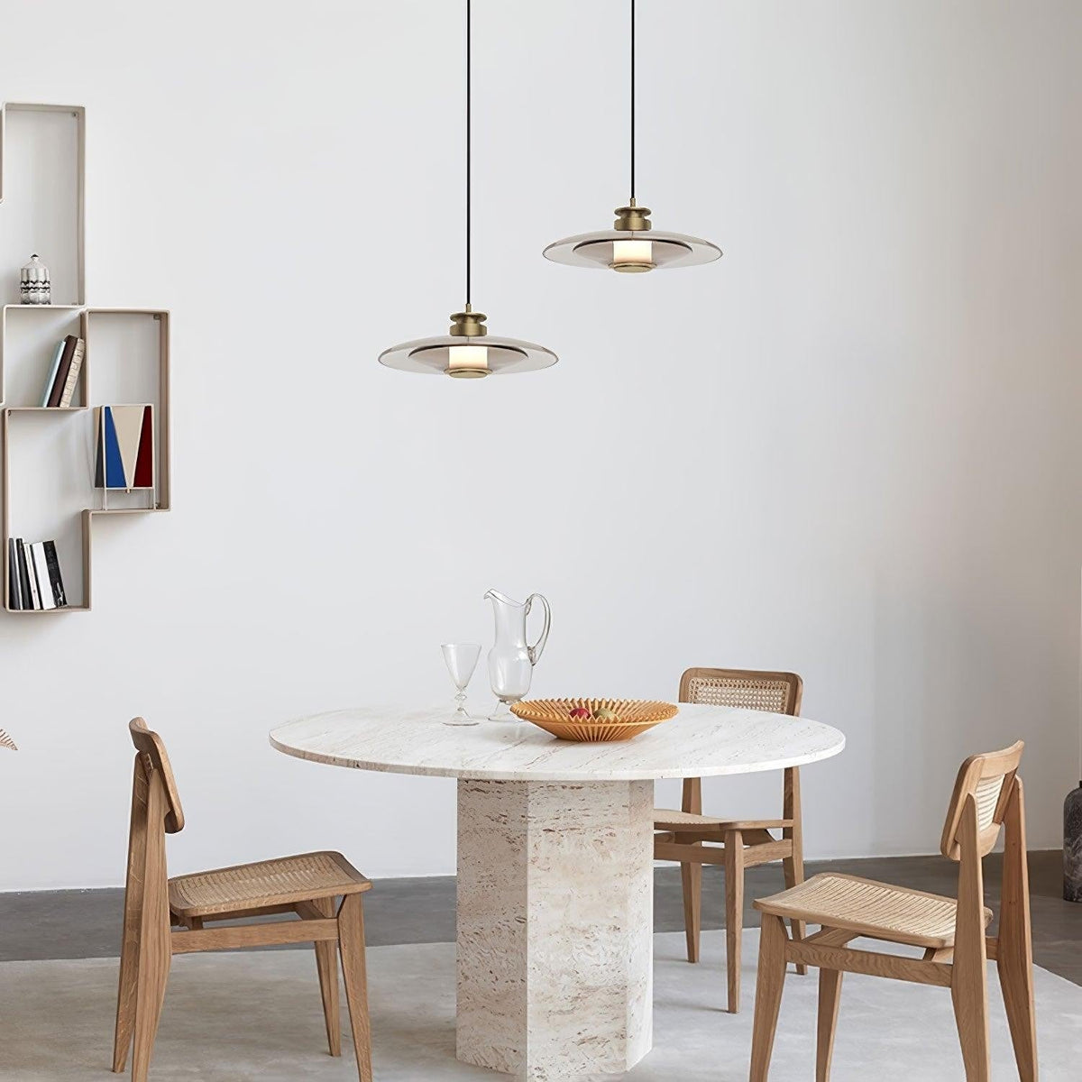 Float Frosted Glass Disc Pendant Lamp