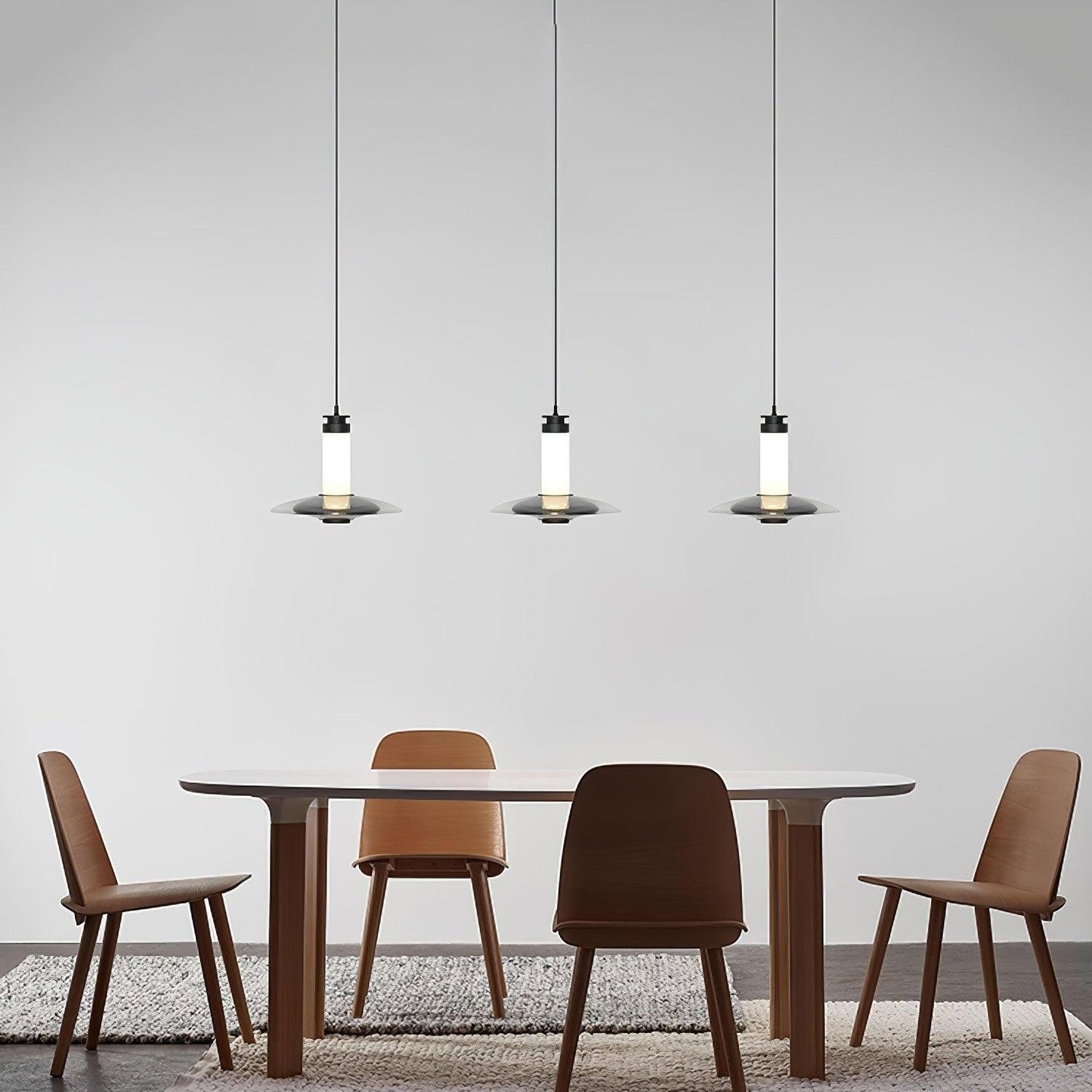 Float Frosted Glass Disc Pendant Lamp
