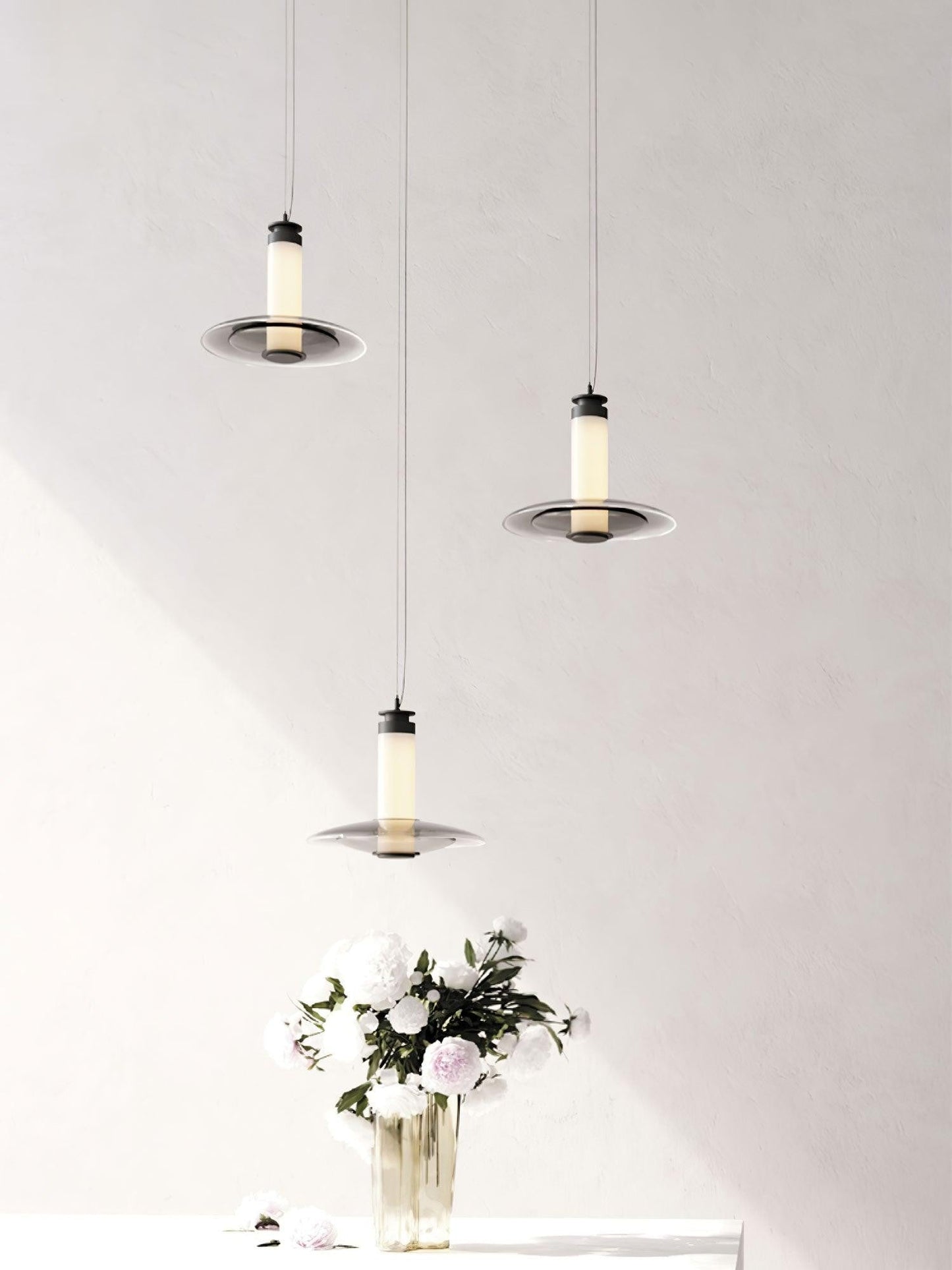 Float Frosted Glass Disc Pendant Lamp