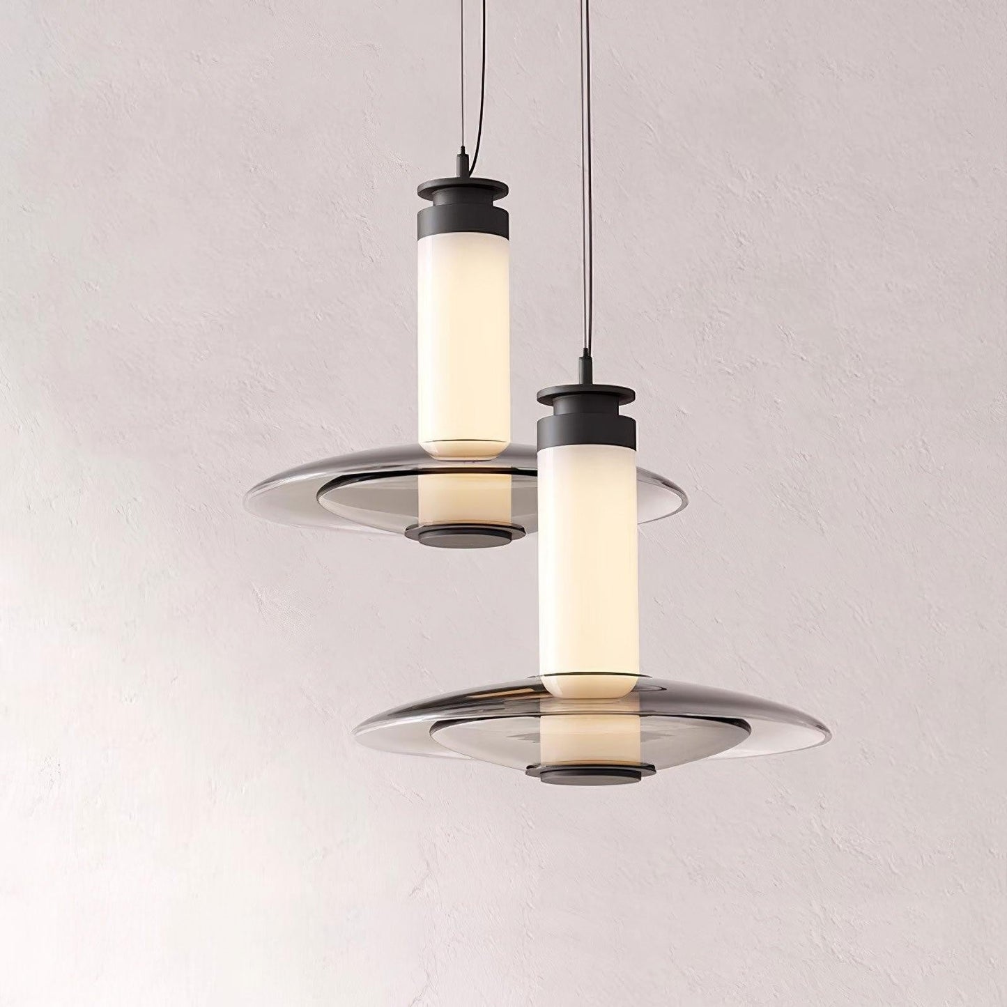 Float Frosted Glass Disc Pendant Lamp